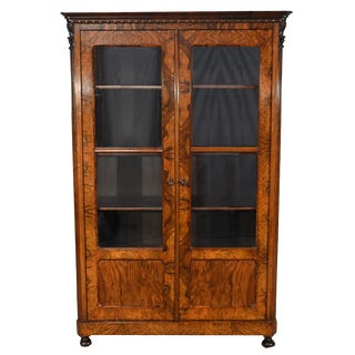 Early 19th Century Burr Walnut Bookcase For Sale