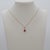 Madagascar Ruby Pendant With Natural Diamonds in Solid 14k Gold – Round 4.5mm For Sale - Image 4 of 8