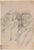 Luigi Galli, Crowd, Pencil Drawing, 19th Century For Sale