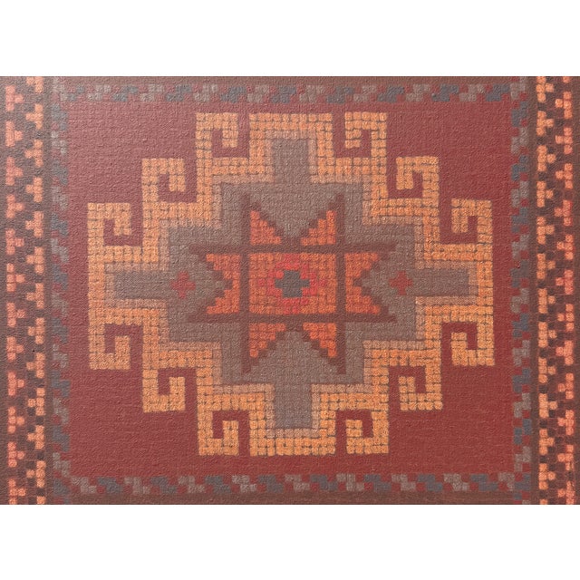 Traditional Turkish Rug Painting by E.Vial 1994 For Sale In Miami - Image 6 of 8