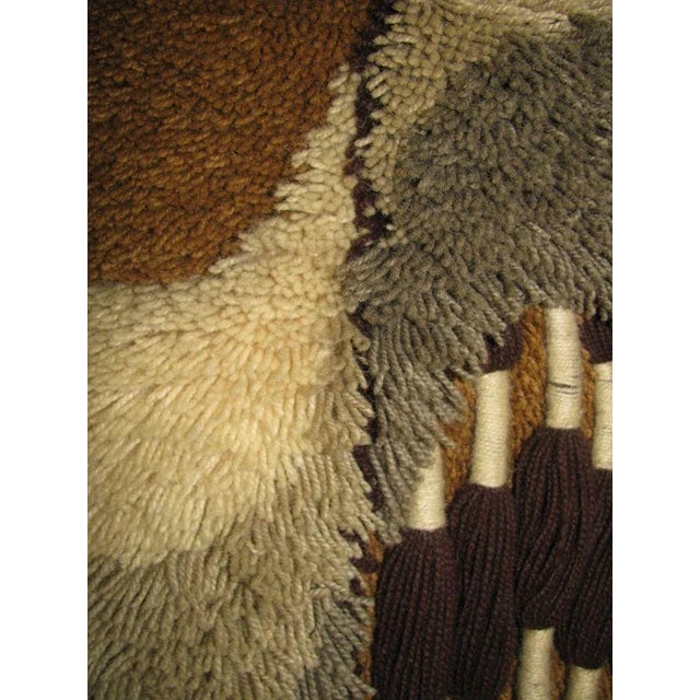 Brown Pop Art Woolen Tapestry, 1970 For Sale - Image 8 of 12