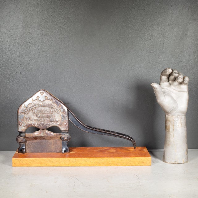 Wood Antique General Store Tobacco Plug Cutter c.1890-1920 For Sale - Image 7 of 8