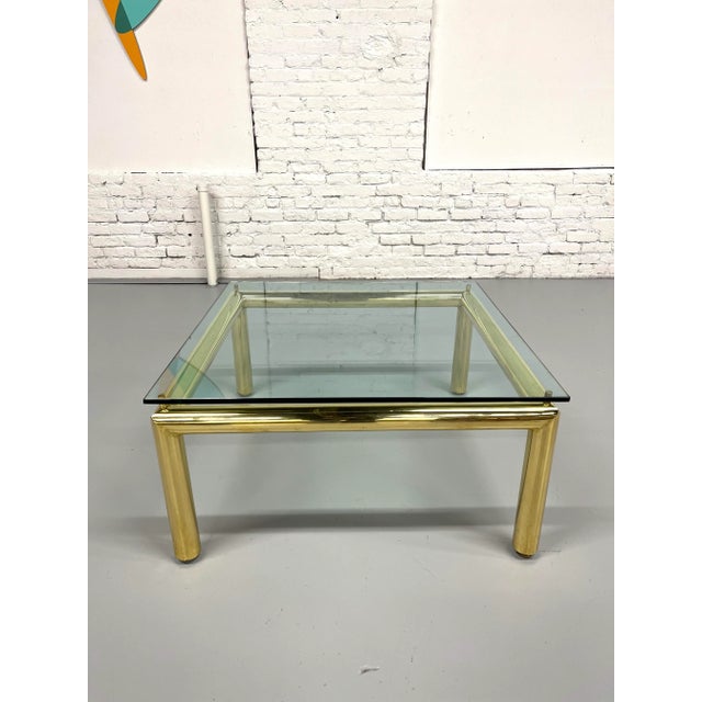 Mid-Century Tubular Brass Coffee Table For Sale - Image 9 of 12