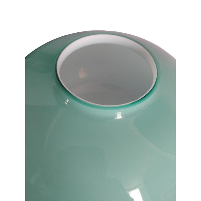 Glass Green Glass Vase from IVV Industria Vetraria Valdarnese, 1970s For Sale - Image 7 of 11