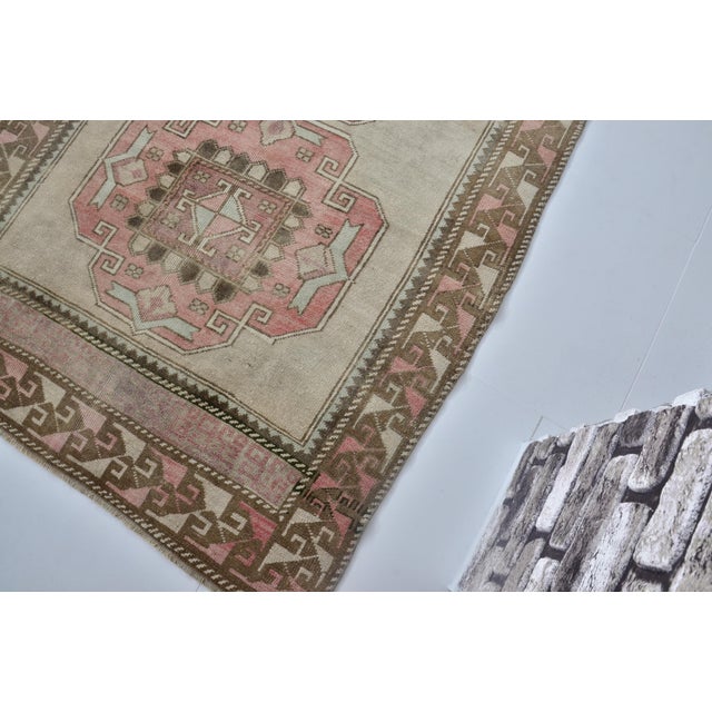 1960s 1960s Oushak Floor Handknotted Wool Carpet For Sale - Image 5 of 10