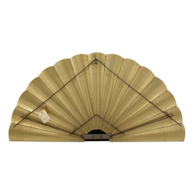 Mid-Century Modern Vintage Curtis Jere Signed Brass Sunrise Wall Sculpture 1989 For Sale - Image 3 of 8