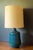 Sy Allan Designs Vintage Pair of Stoneware Blue Studio Ceramic Table Lamps by Sy Allan Designs For Sale - Image 4 of 14