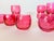 Mid Century Optic Pink Cranberry Roly Poly Glasses, Set of 12 For Sale - Image 9 of 16