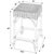 Coastal Flora 16.5 in. Seat Height Square Rattan Scalloped Backless Counter stool, Natural Rattan For Sale - Image 3 of 8