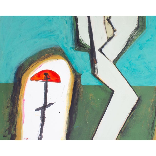 Abstract Mixed Media Painting by James L. Bruch For Sale - Image 4 of 10