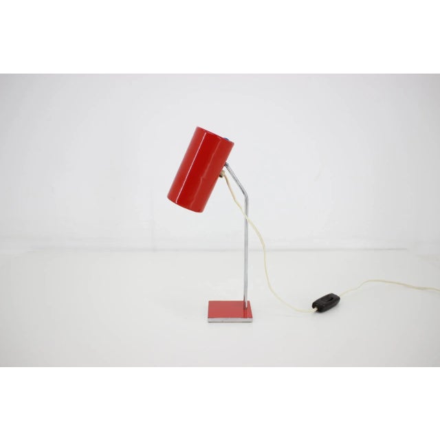 Vintage Red Table Lamp from Lidokov, 1960s For Sale - Image 11 of 12