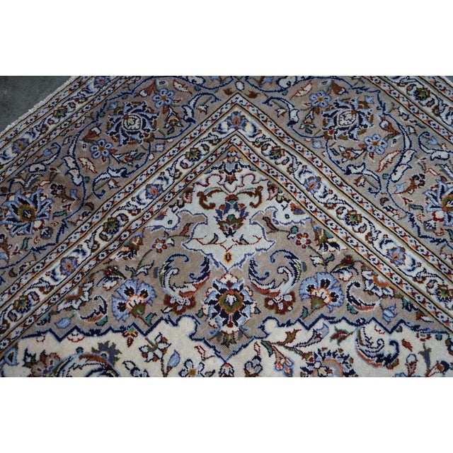 Large Vintage French Cream Rug For Sale - Image 10 of 17