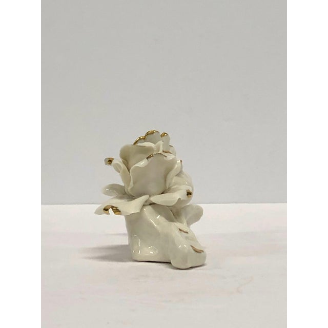 Mid-Century Modern Vintage 1960s Italian Capodimonte Porcelain Bird & Rose Figurine For Sale - Image 3 of 6