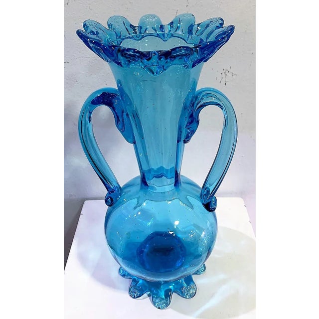 Vintage Blown Glass Vase from Gordiola For Sale - Image 6 of 7