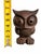 A wonderfully substantial vintage Japanese owl lantern or incense burner, hand-cast in iron during the mid-20th century....