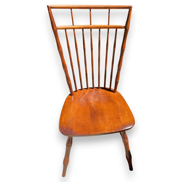 Vintage Birdcage Windsor Dining Chairs Attributed to Nichols & Stone Set of 4 For Sale - Image 9 of 17