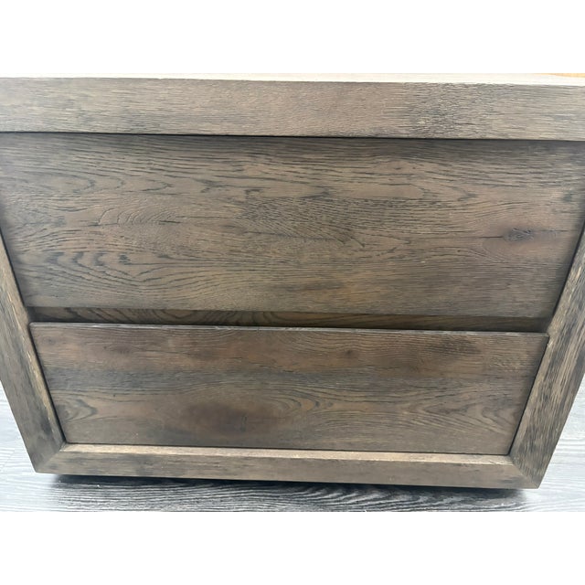 Rh Drifted Reclaimed Oak Closed Nightstand – 32" – Drifted Brown Oak For Sale - Image 9 of 18