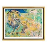 1980s Lion Couple, LeRoy Neiman For Sale