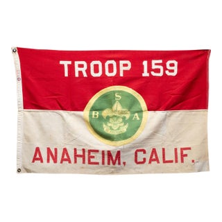 Vintage Boy Scouts Flag Troop, Anaheim, California c.1940 For Sale