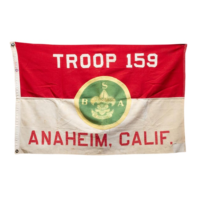 Vintage Boy Scouts Flag Troop, Anaheim, California c.1940 For Sale