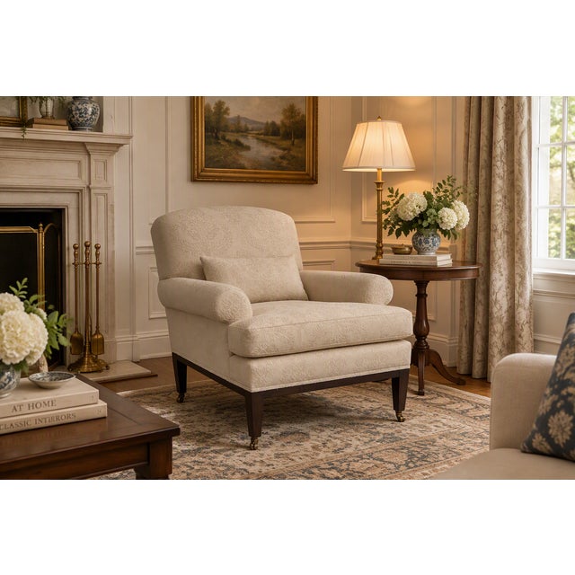 Contemporary Classic Gentleman's Arm Chair- Rive Gauche Armchair For Sale - Image 3 of 16