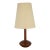 1960s Solid Danish Teak Bulbous Lamp & Shade For Sale