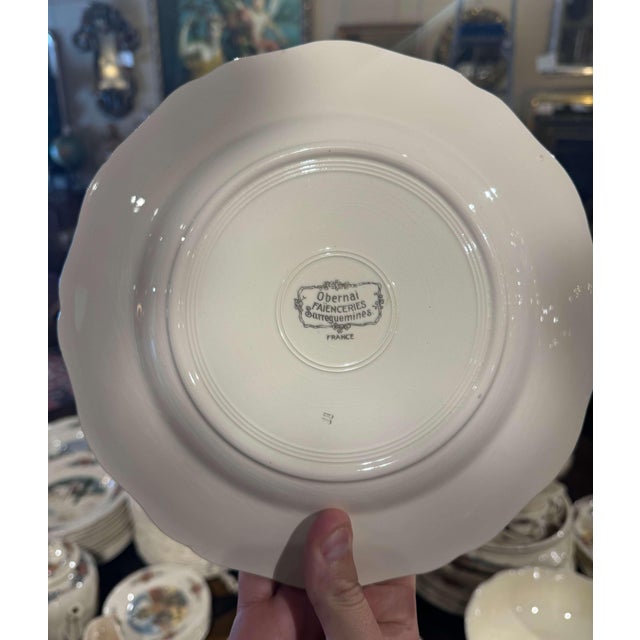 Early 20 Century French Porcelain Dinnerware, About 208 Pieces Signed H. Loux For Sale - Image 12 of 13