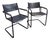 Armchairs in Leather and Metal from Matteo Grassi, Set of 2 For Sale