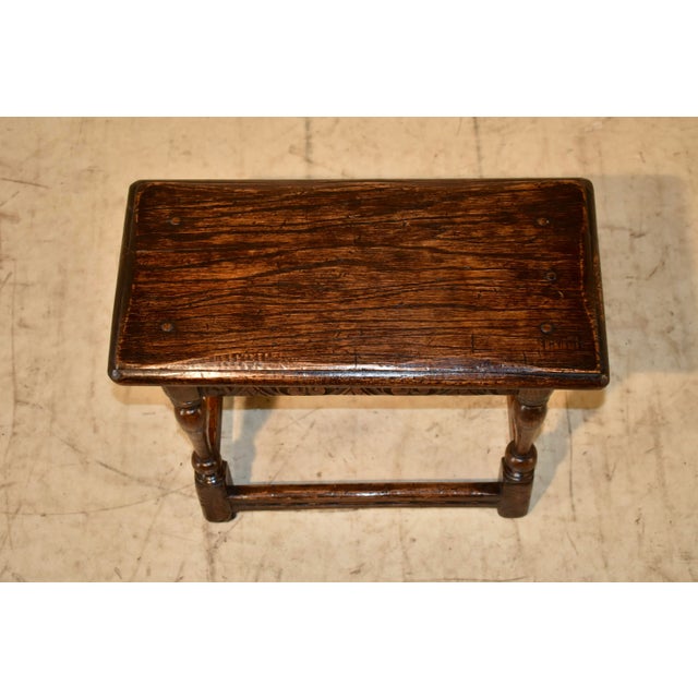 Brown 19th Century English Oak Joint Stool For Sale - Image 8 of 9