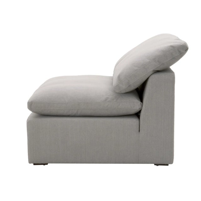 Contemporary Sky Modular Armless Chair, Slate For Sale - Image 3 of 6