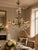 A beautiful vintage Italian brass and crystal chandelier dating from the 1950s. The elegant brass frame is richly adorned...