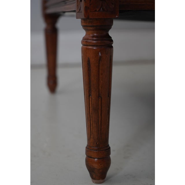 Pair of Stickley Cherry Louis XVI Bergere Armchairs For Sale - Image 10 of 18
