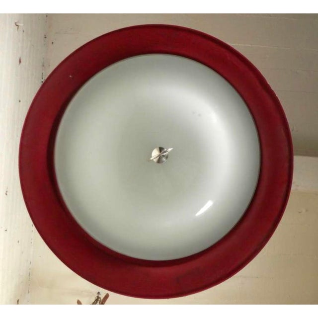 Glass Funky Mid-Century Vintage Ufo Saucer Pendant Light For Sale - Image 7 of 8