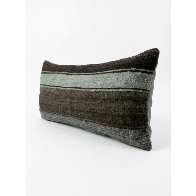 Mid-Century Modern Bohemian Long Turkish Kilim Bedding Pillow Cover 17'' X 39'' For Sale - Image 3 of 4