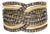10K Yellow Gold Plated .925 Sterling Silver 1.0 Cttw Champagne Diamond Multi Row Cross Over Band Ring - Size 7 For Sale