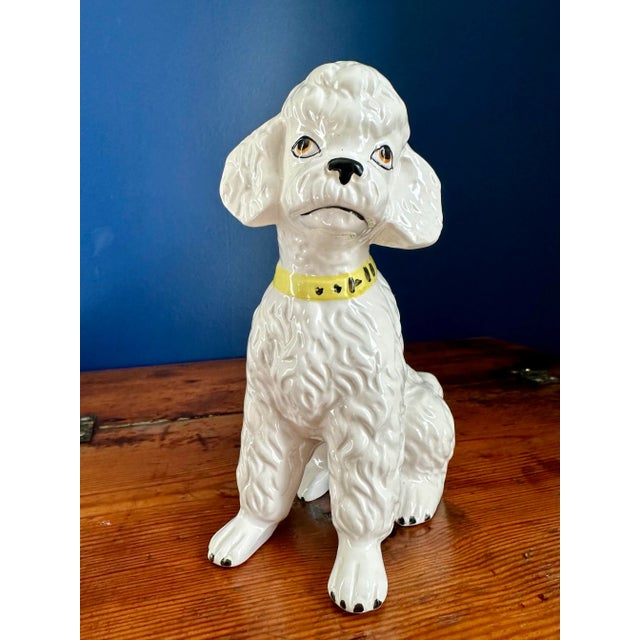 Ceramic Vintage Japanese Poodle Figurine For Sale - Image 7 of 12
