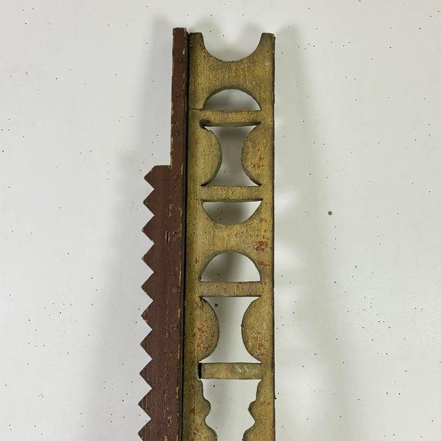 Majestic Architectural Salvage Ornamental Painted Wood Frieze/Valance Decorative Element C. Late 19th American Victorian Design For Sale - Image 10 of 13