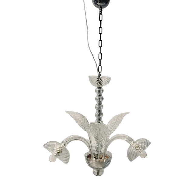 Vintage Murano Glass Chandelier from Seguso, 1950s For Sale