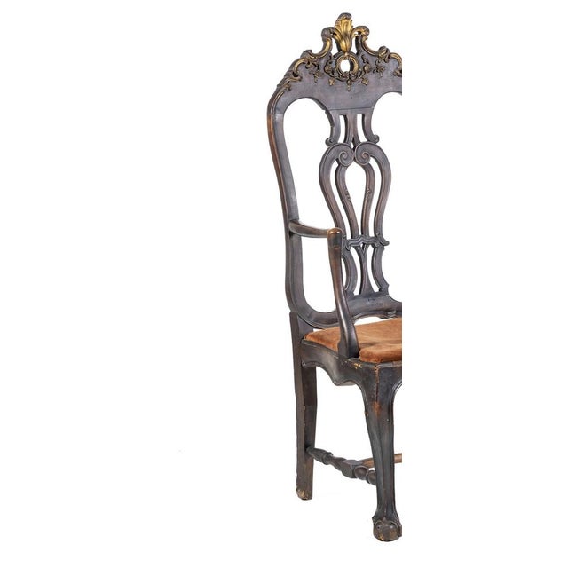 King Jose Style High-Backed Armchair, 18th Century For Sale - Image 3 of 8