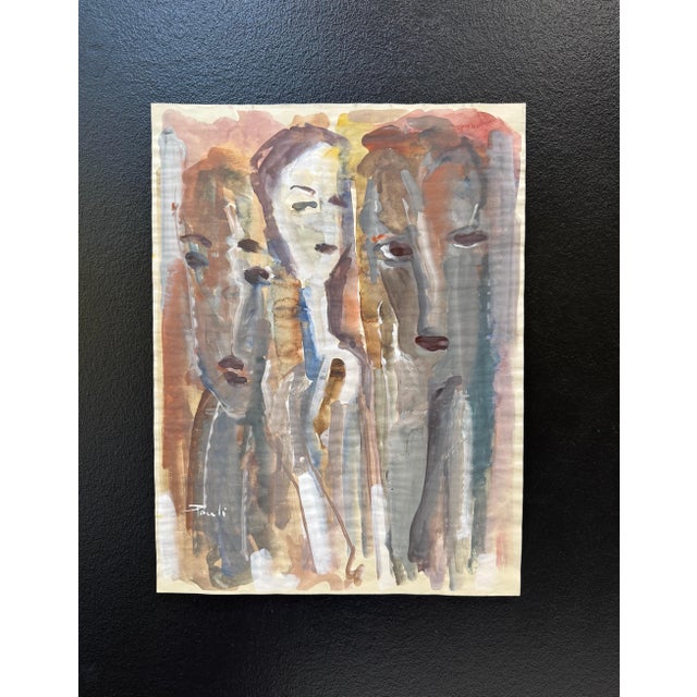 Paper Gilbert Pauli, Question, Watercolor on Paper, 1997 For Sale - Image 7 of 9