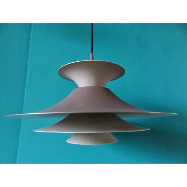 Silver Tricolor Suspension Light by Erik Balslev for Fog & Mørup, Denmark, 1975 For Sale - Image 8 of 8