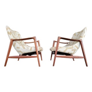 Pair Teak Danish Modern Lounge Chairs by Adopf Relling & Rolf Rastad For Sale