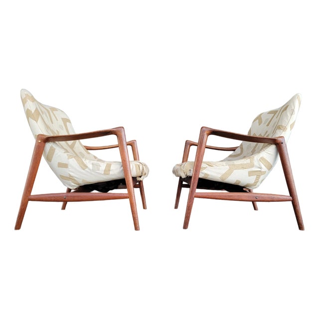 Pair Teak Danish Modern Lounge Chairs by Adopf Relling & Rolf Rastad For Sale