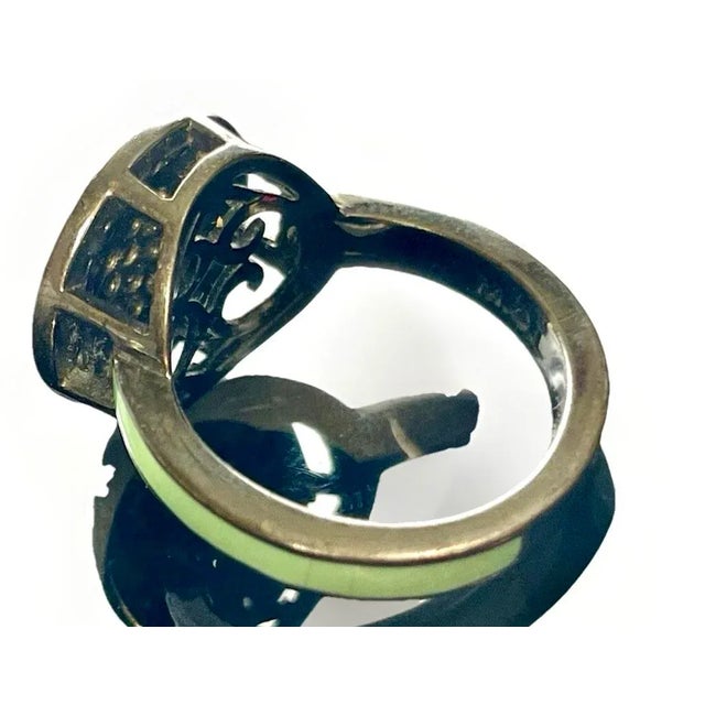 Modern Modernist Sapphire Cluster Gemstone Ring by Matthew Campbell Laurenza For Sale - Image 3 of 5