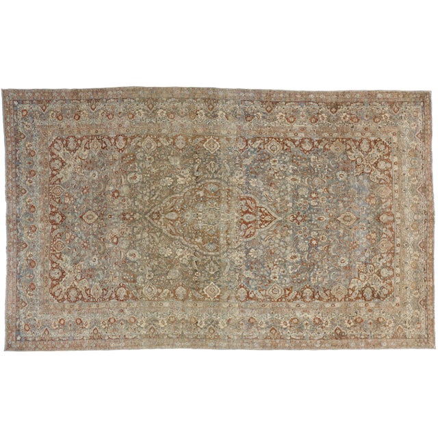 Antique Persian Mashhad Rug - 10'11 x 17'08 For Sale - Image 9 of 10