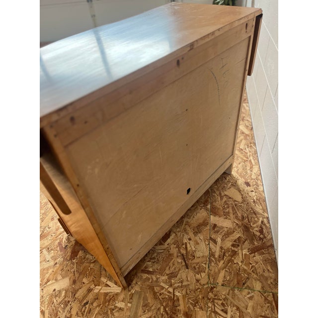 Vintage Maple Drop Leaf-Sideboard Credenza Bar For Sale - Image 13 of 13