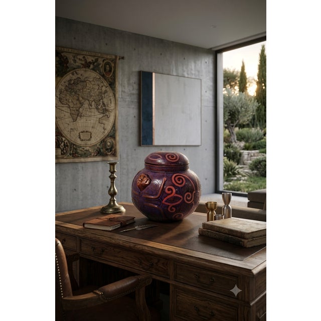 Brazilian Marajoara Ceramic Vase in the style of Raimundo Cardoso, 1980s For Sale - Image 4 of 13