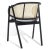 Wood Emmy Rattan Back Dining Chair - Black/Natural For Sale - Image 7 of 11