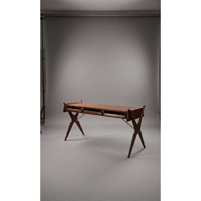 1960s Mid-Century Modern Cherry Wood Desk, 1960s For Sale - Image 5 of 5