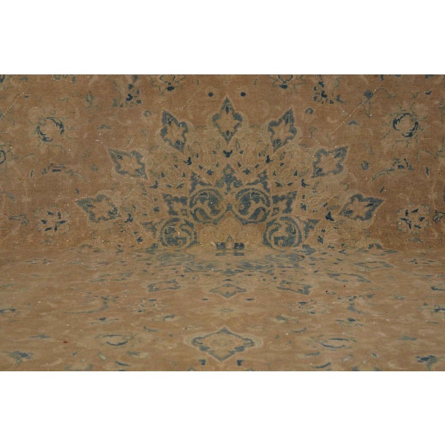 1970s Vintage Persian Handmade Wool 10x13 Beige Area Rug For Sale In San Francisco - Image 6 of 11